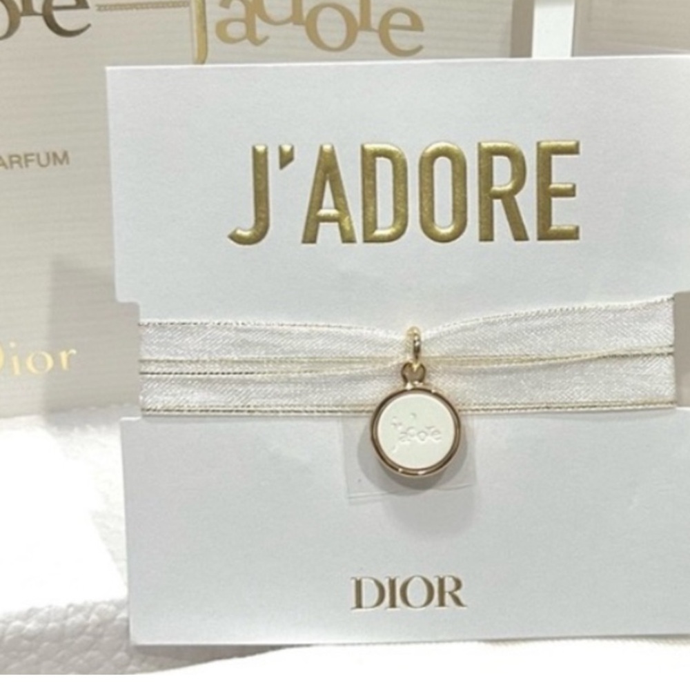 Dior J'adore Gold and Cream Pendant Scent Diffuser Bracelet